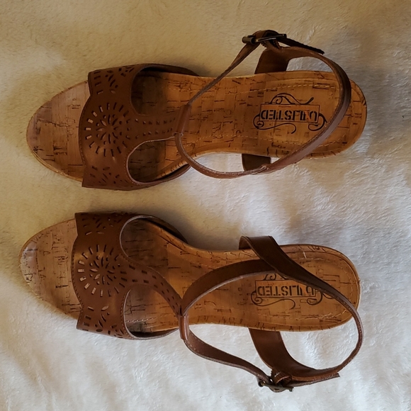 Unlisted cork wedge sandals size 9 never worn - Picture 4 of 5